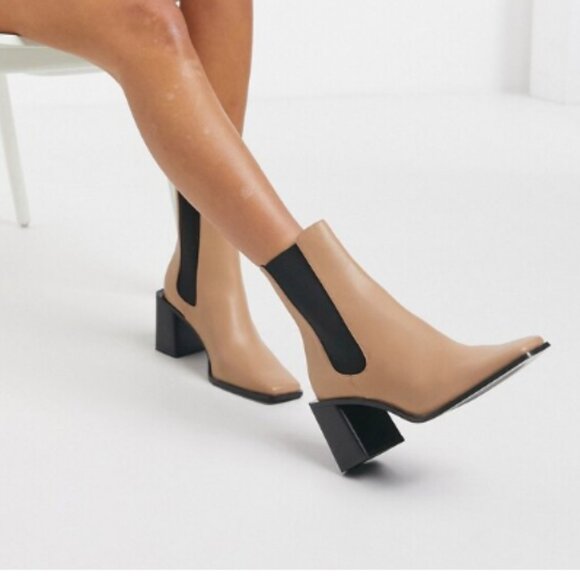Stradivarius  Ankle Boot in Tan - Picture 1 of 6